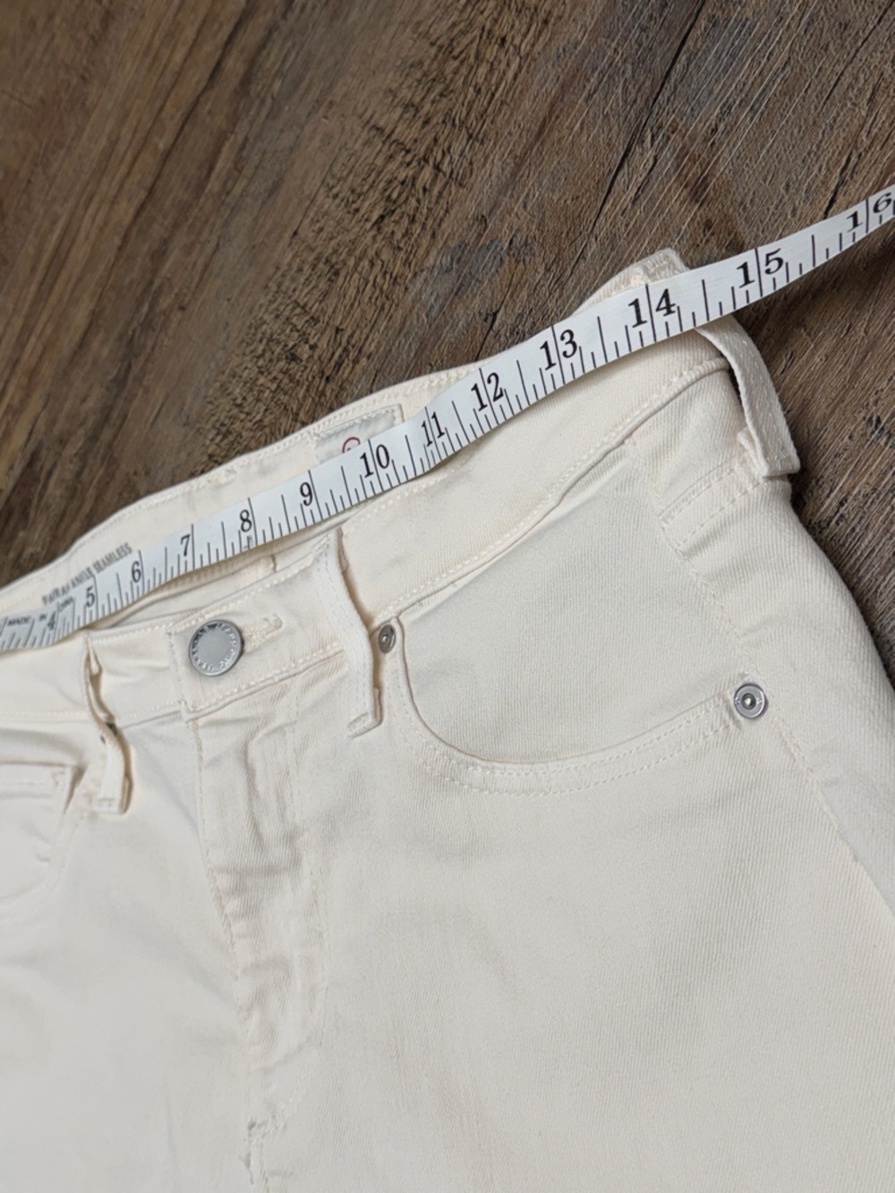 AG women’s Farrah Ankle Seamless Off-White high rise skinny Jeans size 28 - Picture 11 of 14